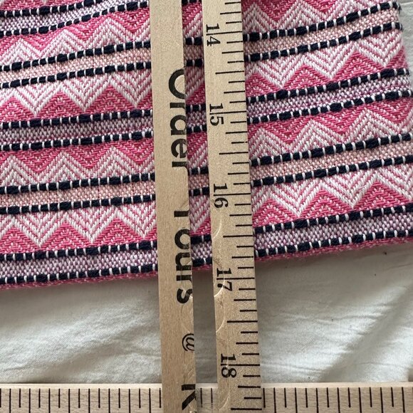 LOFT Womens Pink & Black Chevron Striped Jacquard Mini Skirt SZ 8 Preppy Y2K - Picture 5 of 5